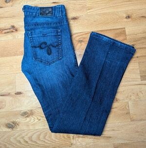 GUESS Y2K VINTAGE Flare Women Jeans Low Waist Size 30 Blue Color
